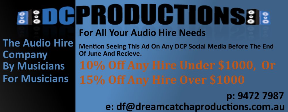 DCProductionsWA's tweet image. Mention seeing this ad to get 10% off any hire under $1000, or 15% off any hire over $1000 #dcp #junesale