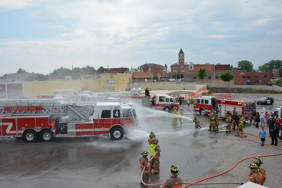 A ceremony was held Saturday, June 11 to dedicate the new Lancaster Fire Department ladder truck.