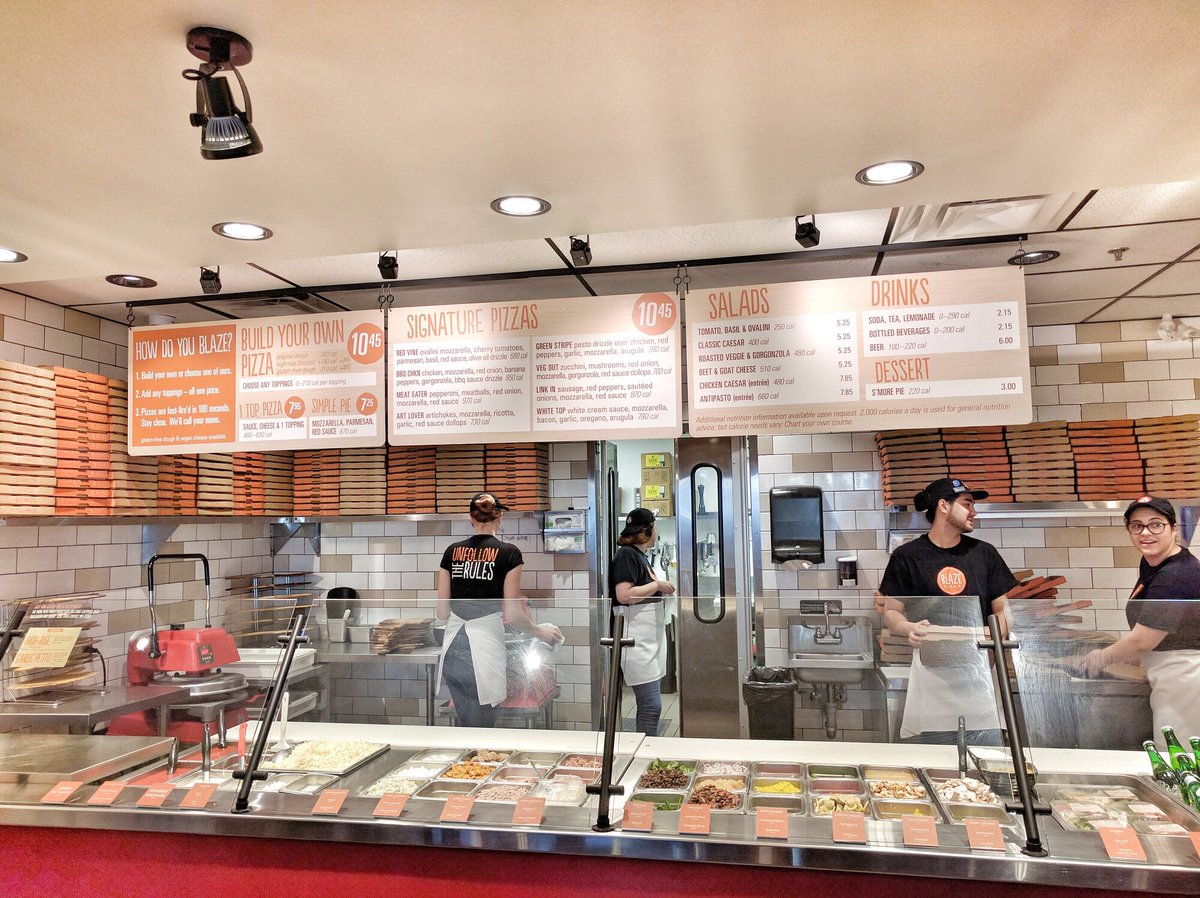 Blaze Pizza Menu