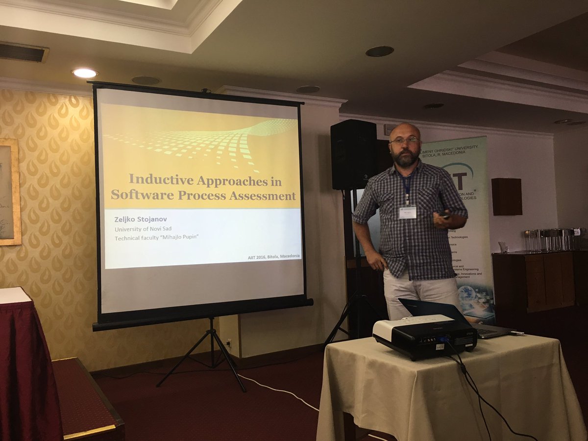 Prof.Zelko Stojanov from #TFZR giving plenary lecture about software processes mgmt AIITconference.org <a href="/FIKTedu/">FIKTedu</a>