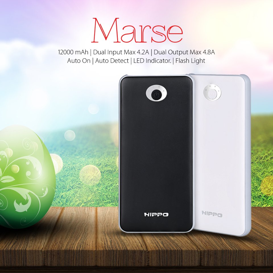 Hippo Powerbank On Twitter New Hippo Power Bank Marse 12000 Mah Dual Input Max 4 2a Dual Output Max 4 8a Https T Co Intyfv0pdr