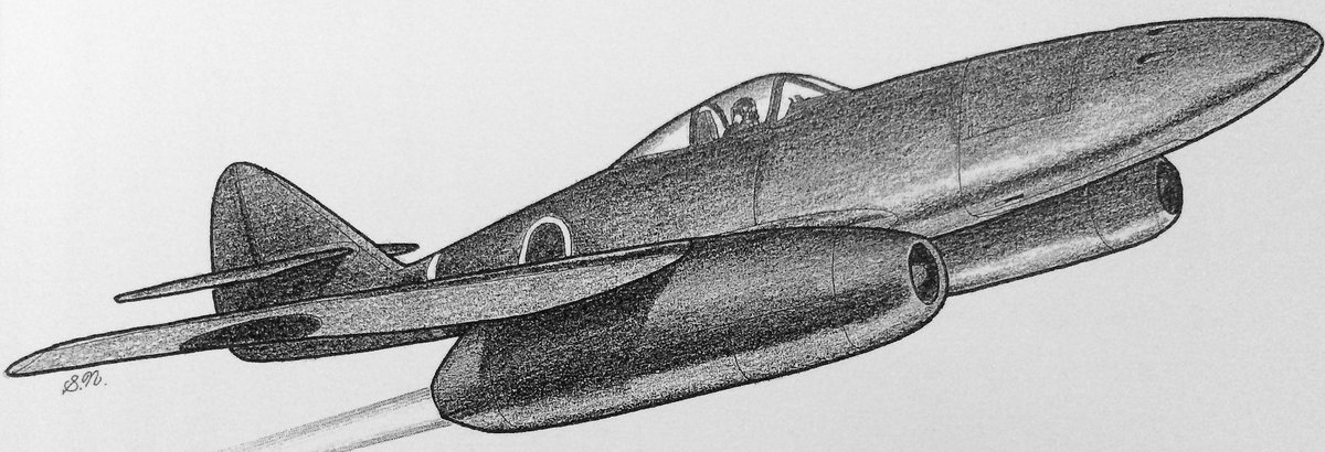 大日本帝國陸軍戦闘機bot キ1 ドイツのme262を元に製作されたジェット戦闘襲撃機 海軍の橘花に戦闘機能力を付け加えた様な機体だが 橘花よりもかなり大型になっている 設計が半分程完了した時点で終戦となった 画像は想像イラスト T Co