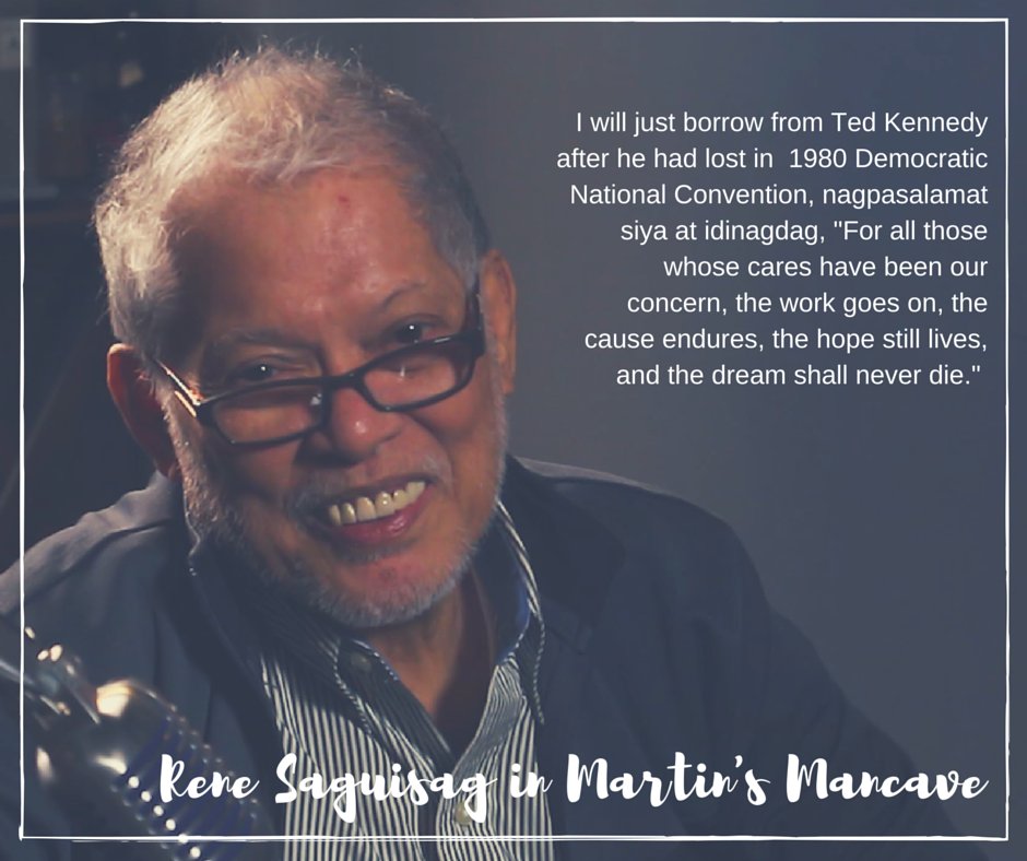 Former sen Rene Saguisag owes a lot to many people. His story in #MartinsMancave, watch: facebook.com/podcastph/vide…