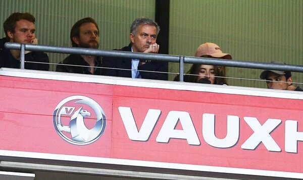 Man Uniteds Jose Mourinho has a family outing at Wembley to watch England 1   Portugal 0 [Instagram]