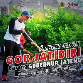 Kerja bakti bareng pak <a href="/ganjarpranowo/">Ganjar Pranowo</a> #jatenggayeng