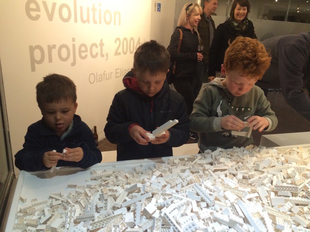 Furnware's tweet photo. Possibly the next generation of Furnware designers loving the Lego at the opening of HCAG's latest exhibition. https://t.co/FQ50GwOyHr