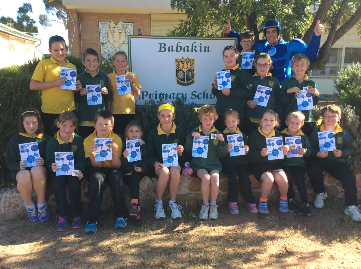 watercorpwa's tweet photo. Students of Babakin Primary School ready to share the #waterwise message after a visit from #CaptainWaterwise https://t.co/QCKcYwqnVs