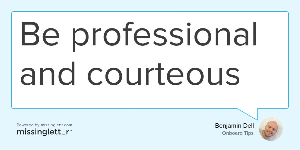 OnboardTips's tweet photo. "Be professional and courteous" https://t.co/RfIDgNEmYX #saas #customerservice https://t.co/r6tIVbYxPq