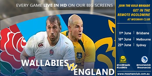 MosmanClub's tweet photo. @GoldBrigade #GoldMine Can't make the @qantaswallabies matches? Join us in the Remote Gold Mine in HD #MosmanClub https://t.co/oaeshRJB4t