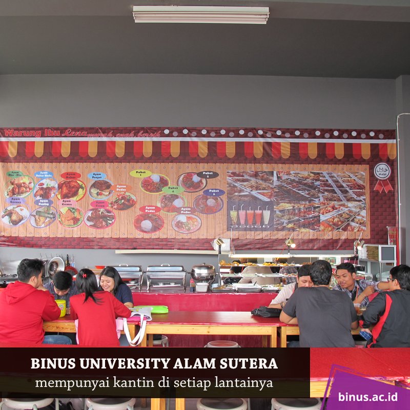 BINUS UNIVERSITY on Twitter: "BINUS ALAM SUTERA dilengkapi kantin di ...