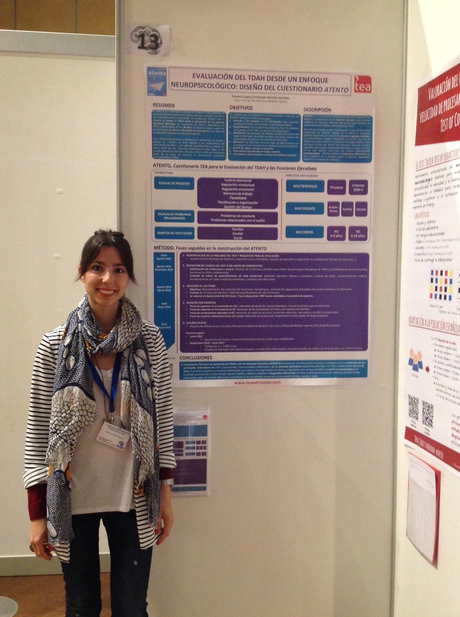 TEAEdiciones's tweet photo. Tamara Luque, sesión de pósters en #CIN2016 @NeuroIbero. Sobre el ATENTO, que permitirá la evaluación del TDAH. https://t.co/eeT17iFi0T