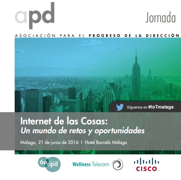 wellnesstg's tweet photo. ¡Tienes una nueva cita! Jornada IoT, el día 21 de Junio en Málaga. Apúntate: https://t.co/mDMSHL5uag  !Te esperamos! https://t.co/Ax8lcjwcI0