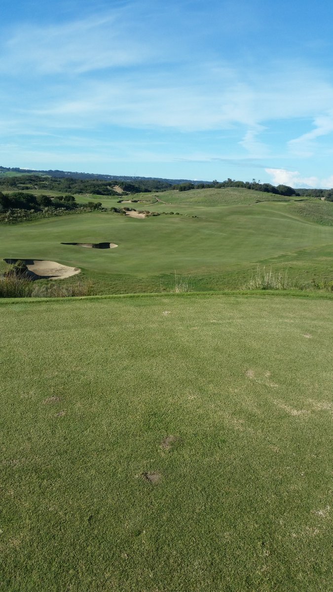 Great morning today <a href="/StAndrews_Beach/">St Andrews Beach</a>  thanks. View of 1 green from 17 tee. Holes that aren't holes <a href="/MichaelClayto15/">Michael Clayton</a>?