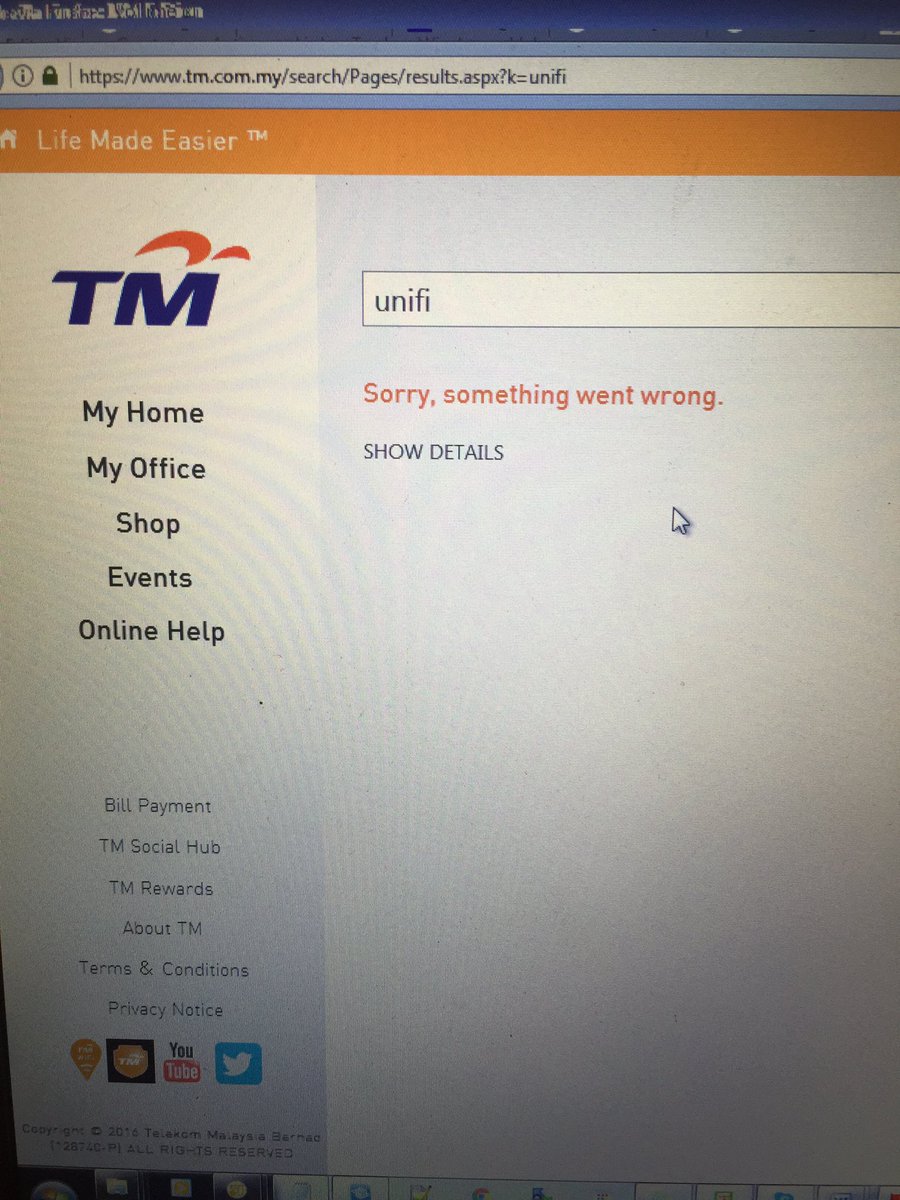 ThiamCheng1's tweet photo. Wonder what it means when Unify search doesn't work @TMConnects https://t.co/KzXWzMZdSY