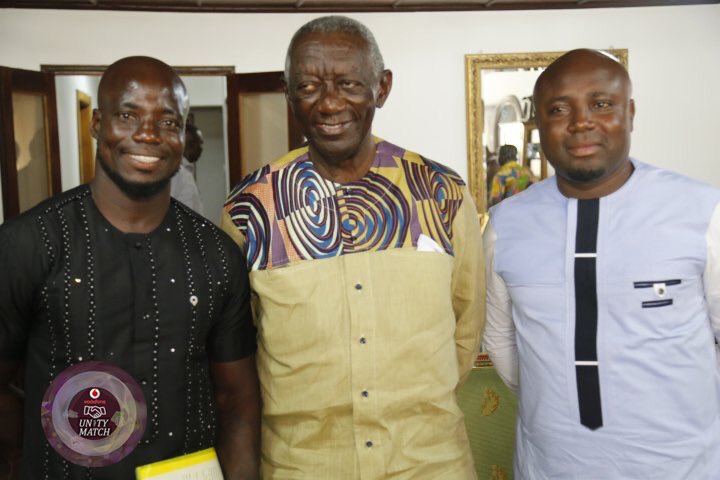 STAPP_4's tweet photo. Paid a courtesy call on the ex-president, John Agyekum Kufour to formally invite him to the #VodafoneUnityMatch https://t.co/t8zCVacrIQ