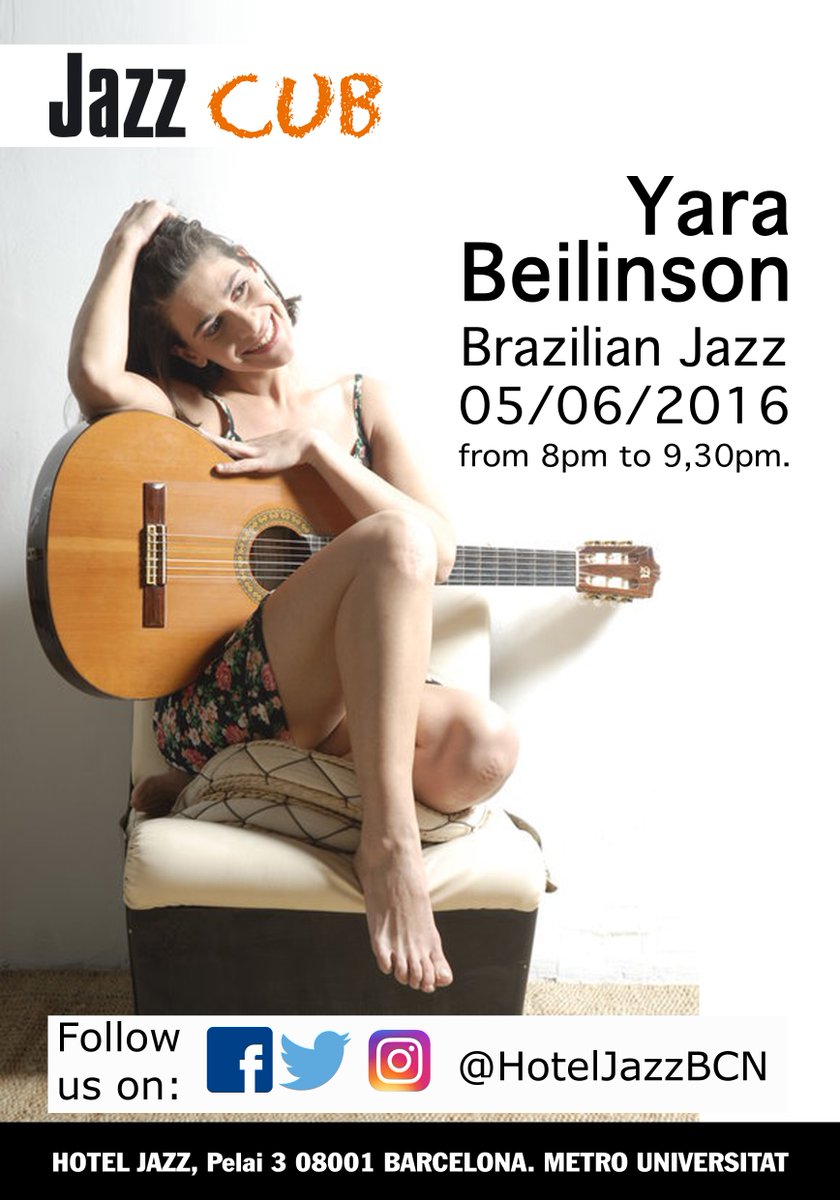 HotelJazzBCN's tweet photo. This sunday to celebrate the hotel #terrace week of #Barcelona we'll have a brazilian jazz session at the #JazzCub! https://t.co/4wNyZSqO38
