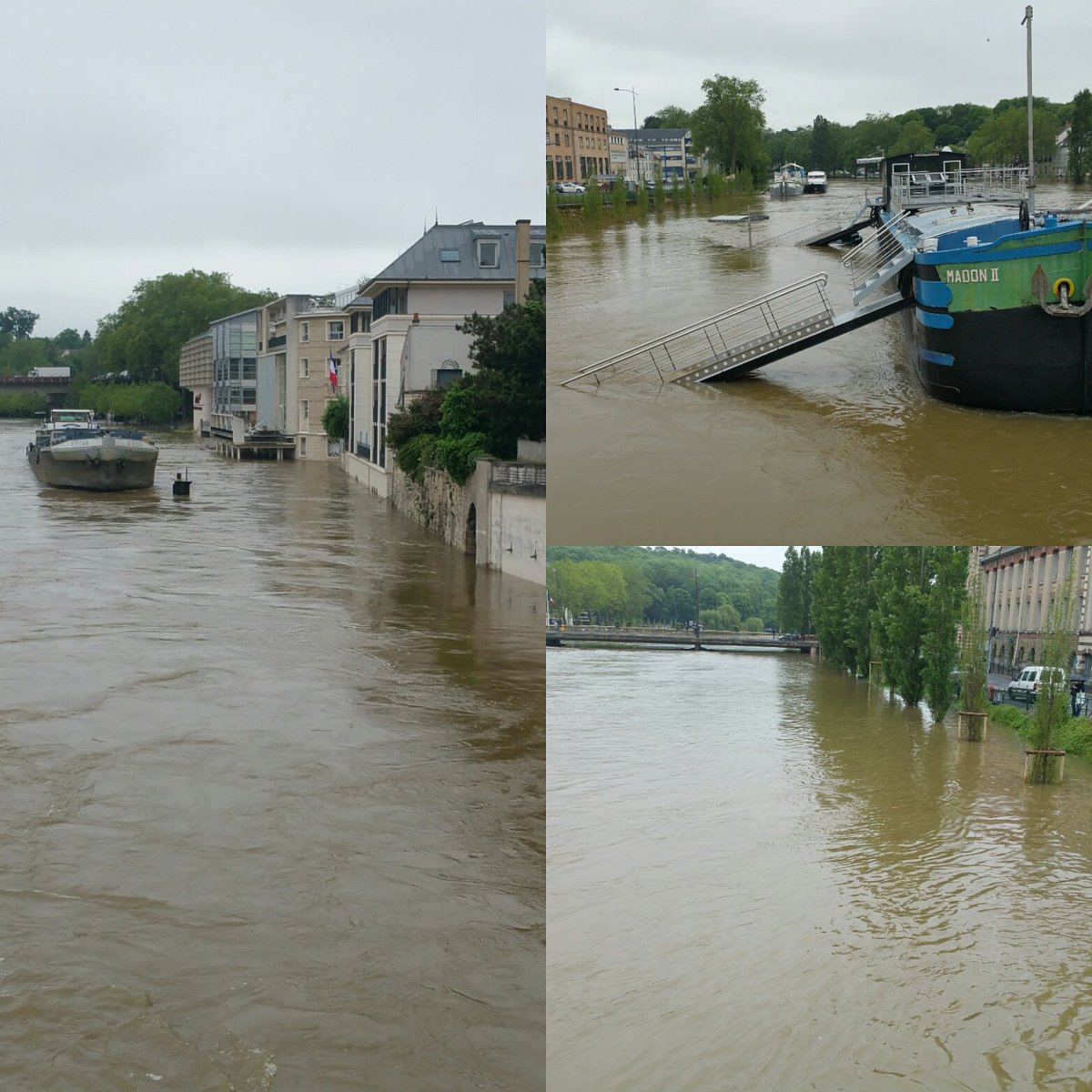 lagrandeval's tweet photo. La Seine qui monte qui monte
#inondations #CrueSeine #Seine #SeineetMarne #melun https://t.co/qis0yrISPc