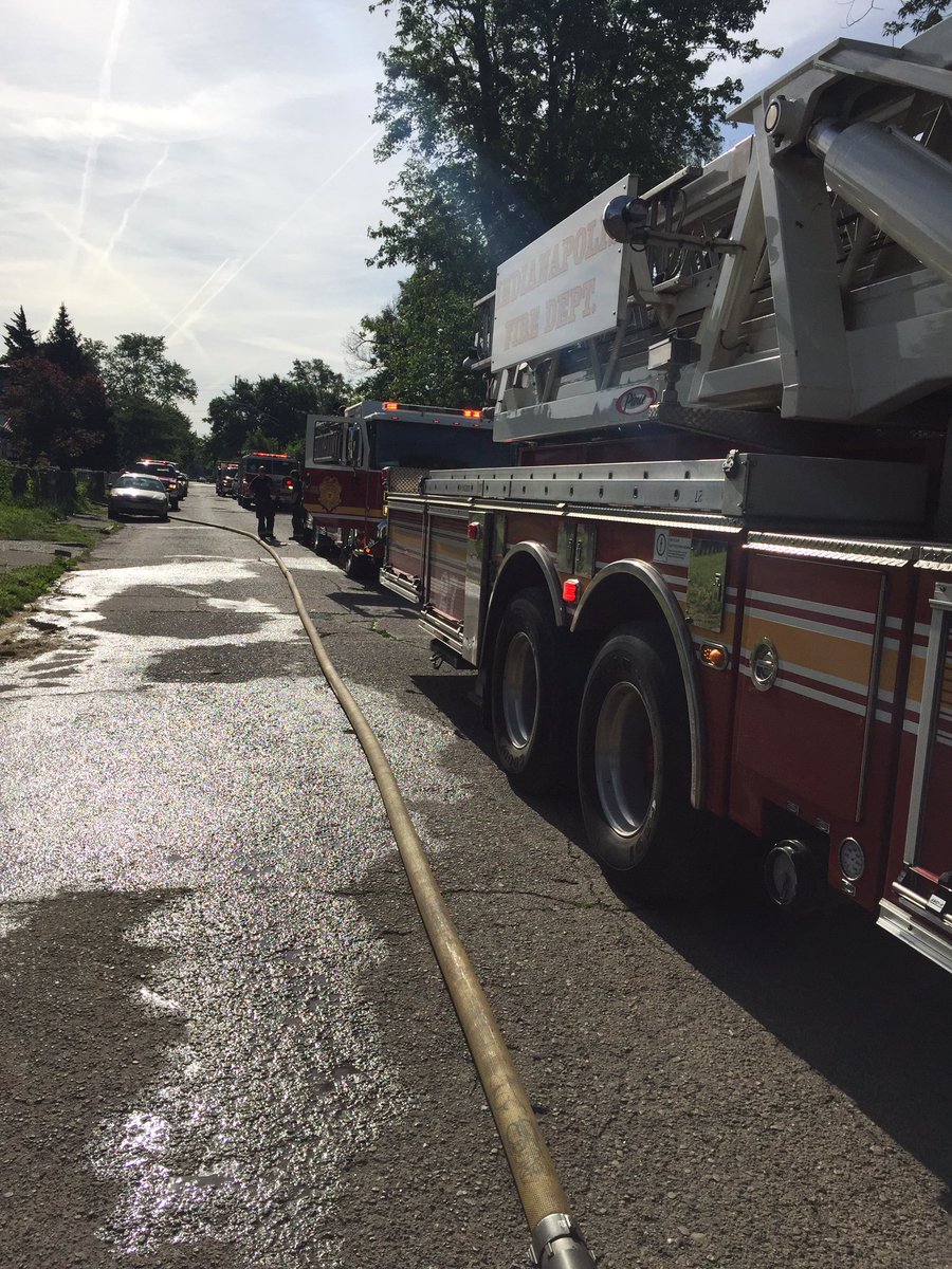 IFD_NEWS's tweet photo. Crews battle residence fire at 2522 E 18th Street $30,000 damage no injuries #UnderInvestigation #AggressiveAttack https://t.co/tWANHLGspr