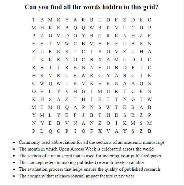 Editage Editageinsights Puzzle Of The Week Visit T Co Kibzkiuz8c Or Highlight Words In The Image Post Screenshot