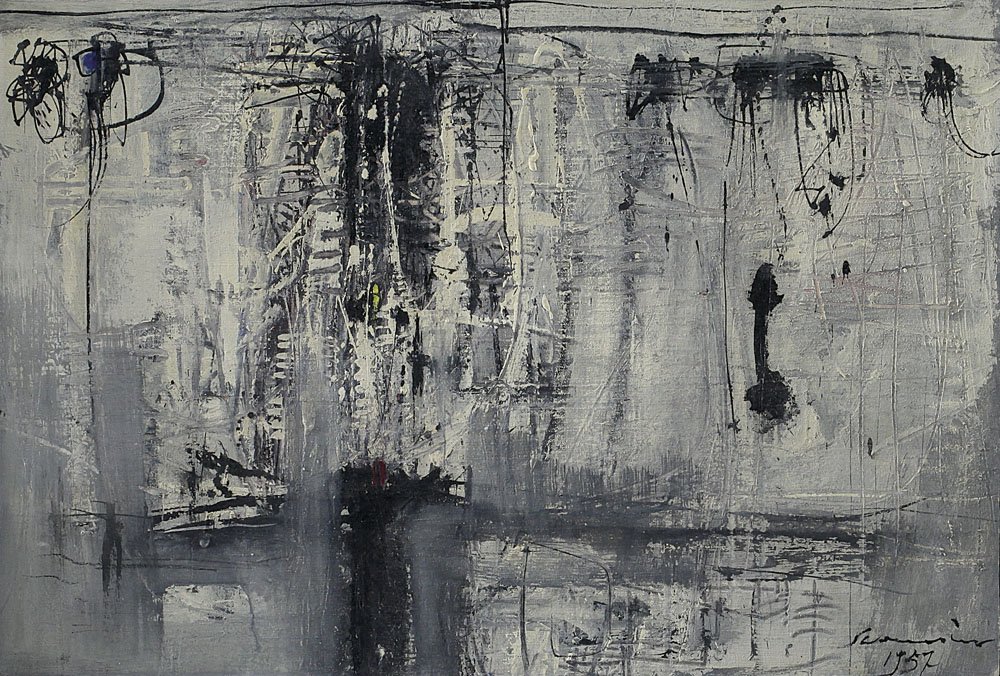 meetingartspa's tweet image. Top lot #asta 811. Lotto 329 #EmilioScanavino Immagine, 1957 #oliosutela cm 40x60. #Aggiudicato per € 16.500