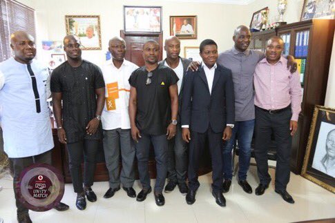 STAPP_4's tweet photo. Paid a courtesy call on Sports Minister, Nii Lante Vanderpuye to formally invite him to the #VodafoneUnityMatch https://t.co/LBPYYLLwKZ