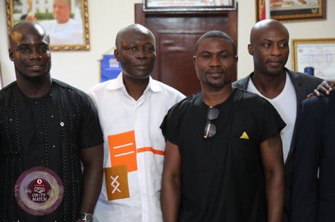 STAPP_4's tweet photo. Paid a courtesy call on Sports Minister, Nii Lante Vanderpuye to formally invite him to the #VodafoneUnityMatch https://t.co/LBPYYLLwKZ