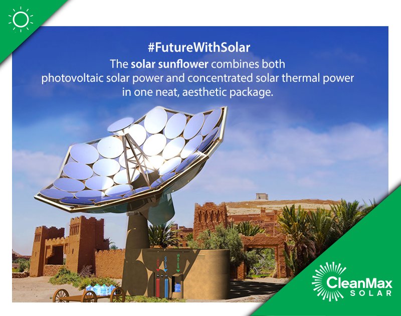 CleanMax_Ofc's tweet image. #FutureWithSolar This #solarpower system can convert 80 percent of it into useful energy to generate #heatenergy.