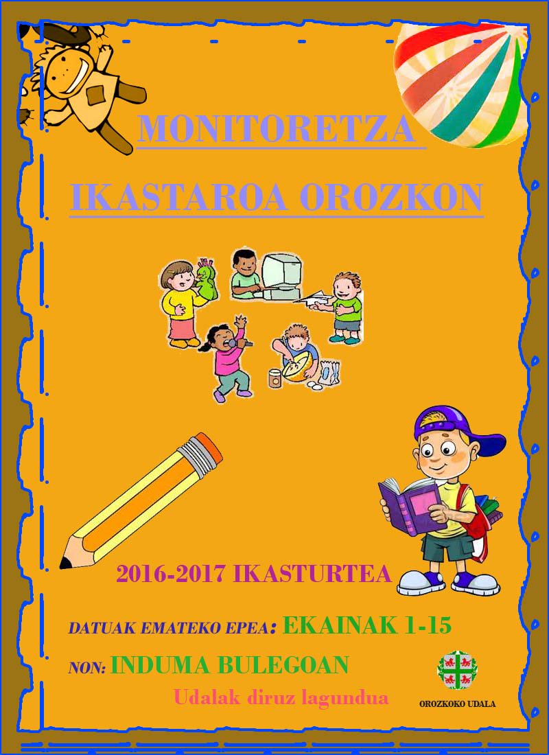 urtxintxaeskola's tweet photo. 2016-2017 ikasturtean Begirale Ikastaroa eskainiko dugu Orozkon.
Animatu eta eman izena! https://t.co/sIHc9anc4z