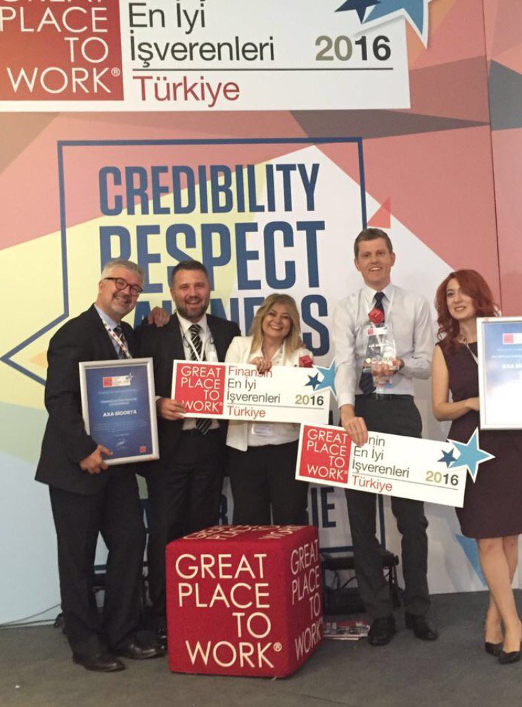 AXA's tweet photo. 🏆 @AXASigortaTR got the #GreatPlaceToWork (4 years in a row) &amp; “Great Place Of Finance” Awards! @GPTW_TR https://t.co/5RRTlU47nE