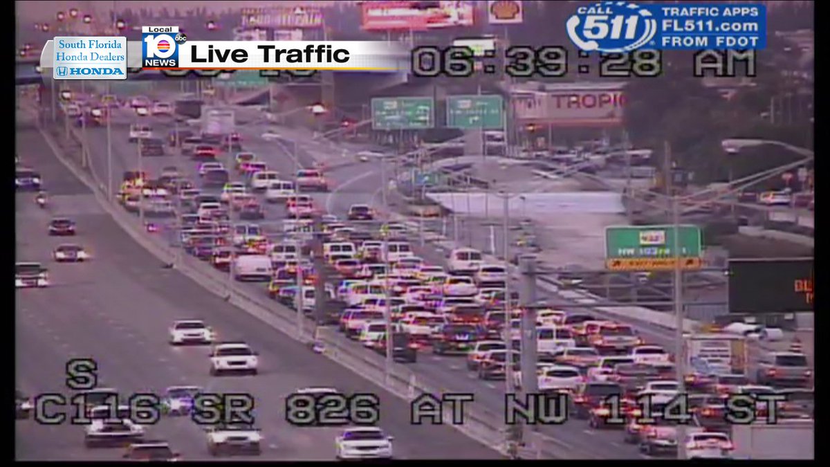 Broken down car on SR-826 SB & NW 103rd St #TRAFFIC #MIAMI https://t.co/PI6tCjKzTo