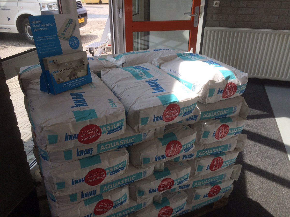 Bij <a href="/BMN_Nijverdal/">BMN Nijverdal</a> de <a href="/KnaufNL/">Knauf NL</a>  AquaStuc op voorraad!