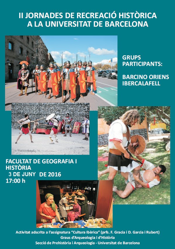 BarcinoOriens's tweet photo. Legio II Traiana Fortis, Gladiadors i Ornatrices Barcinonenses
Avui estarem a la Facultat @GH_UB a partir de les 17h https://t.co/AsttPjmE1v