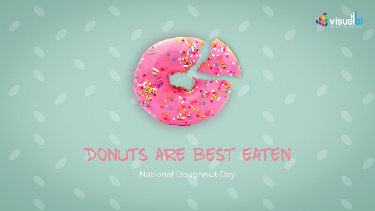 Visual_BI's tweet image. #Donuts are better eaten than seen as charts! #DonutDay #DonutChart #VisualBI