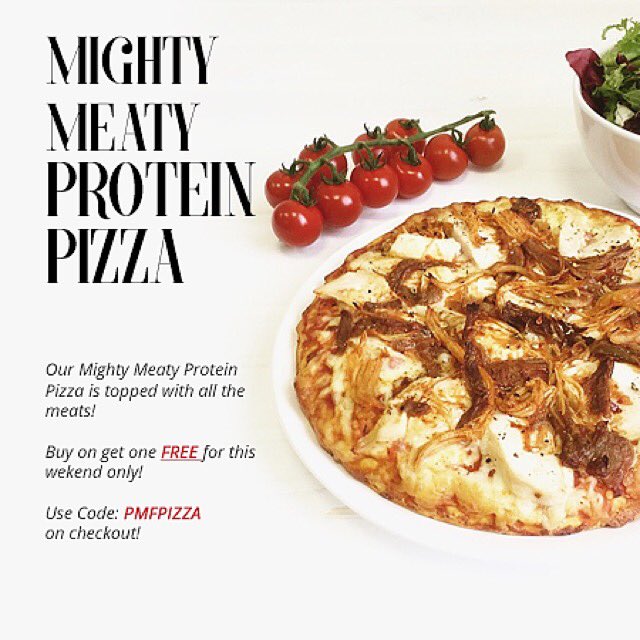 Buy one get one free this weekend when you use promo code PMFPIZZA on checkout!!