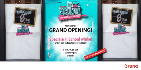 Bruna_nl's tweet image. 8 juni opent onze speciale #HiSchool winkel in #Utrecht! Kom je ook: bit.ly/HiSchoolShop