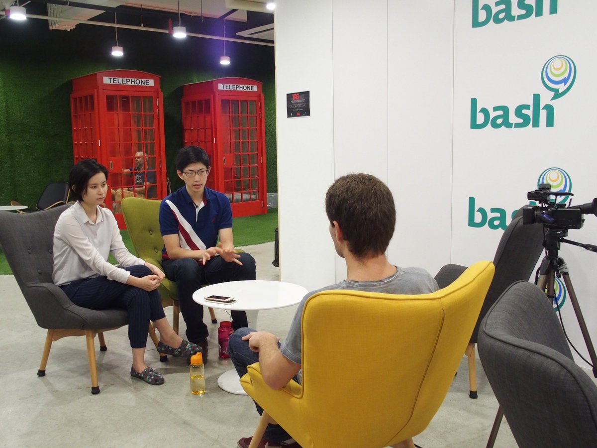 Anther itw/ w/ a promising #startup! <a href="/jul_koo/">Julian Koo</a> of Jega-me => one word for the #Singapore #ecosystem?: "Foundation"