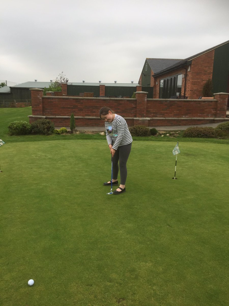 After a hard dayMia wants to play #golf