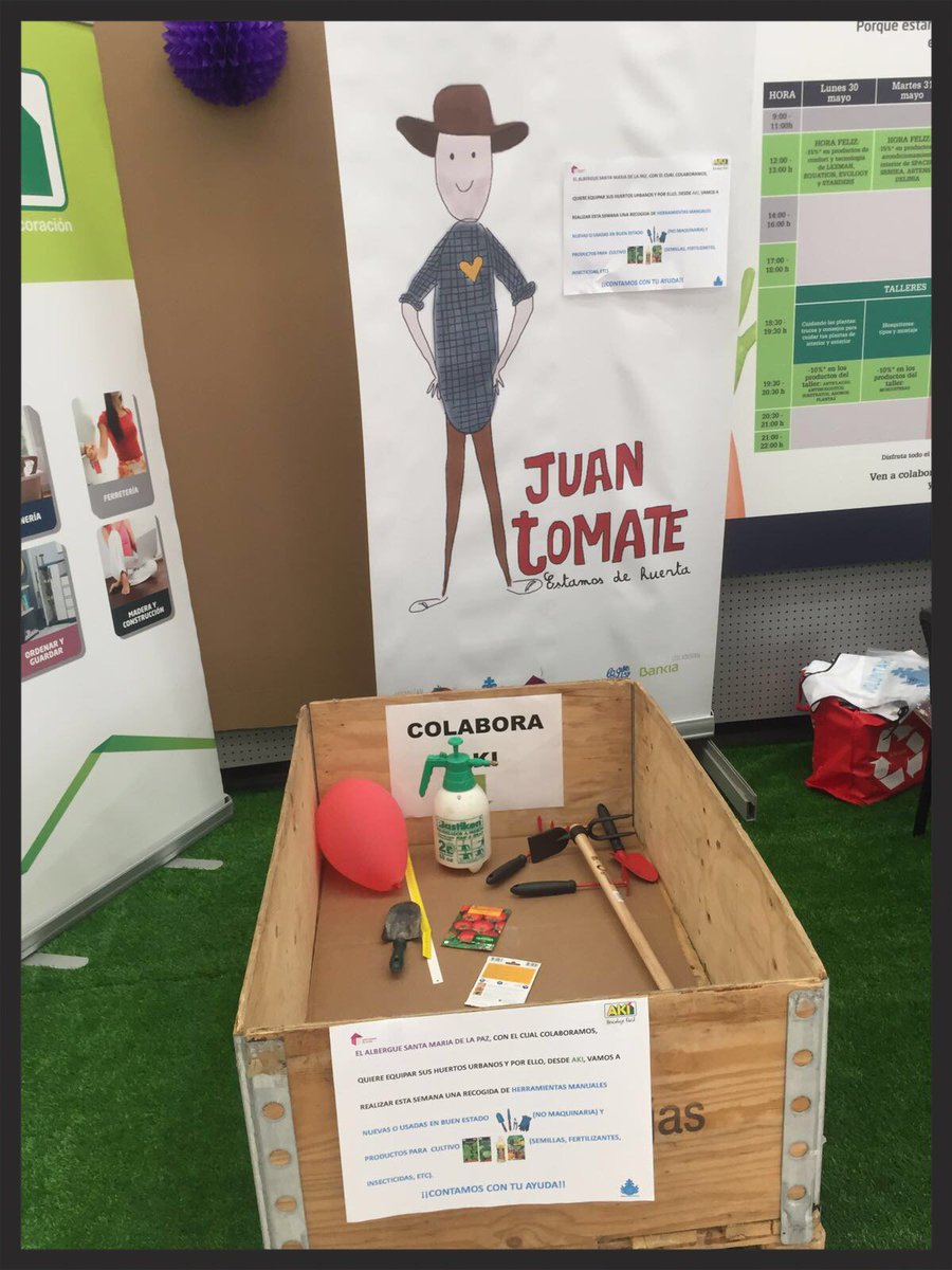 StaMaria_LaPaz's tweet photo. Gracias a @akibricolaje_es de Alcobendas que nos ayuda a recoger herramientas para nuestro huerto ¿colaboras? https://t.co/Jkx6l3OYDN
