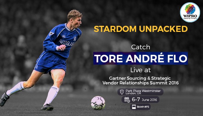 davechopra's tweet photo. Catch @ToreAFlo live at #GartnerSSVR with @Wipro. Are you game for it? https://t.co/4hW10HGeiS https://t.co/41xCZEzZi5