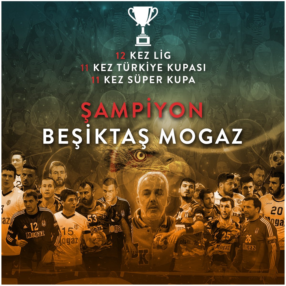 #BeşiktaşMogaz'ın gurur tablosu:
12 Lig
11 Türkiye Kupası
11 Süper Kupa