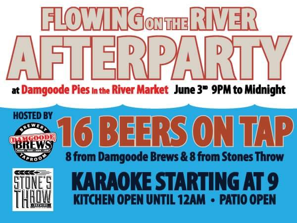 StonesThrowBrew's tweet photo. Flowing on the River Afterparty tonight @damgoodepies brewpub! 8 DG beers, 8 STB beers on tap tonight. #drinklocallr https://t.co/iWGMmywBmc