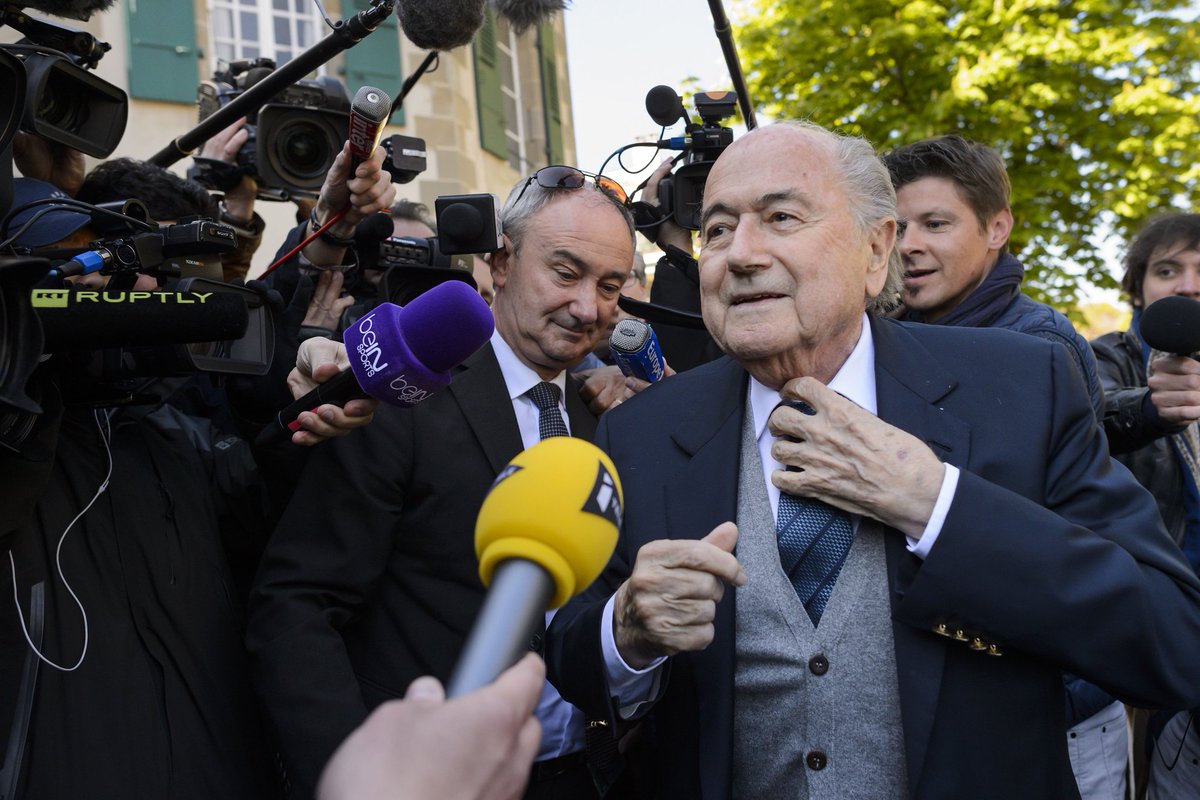 straits_times's tweet photo. Former #Fifa president Sepp Blatter, deputies 'enriched' themselves with $108 million https://t.co/oA1As7B2mQ https://t.co/YNR4tkDtIC