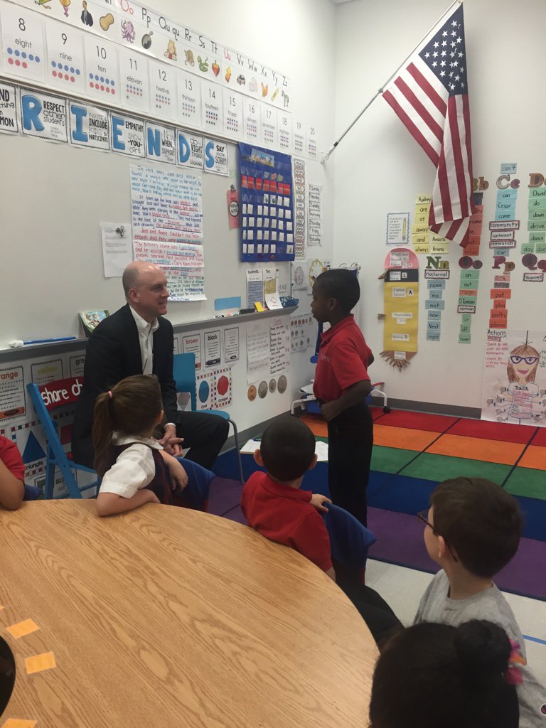 RISE Prep scholar, and future RI Commissioner, asking <a href="/kmkwagner/">Ken Wagner</a> "How did you get your job (helping all schools)?"