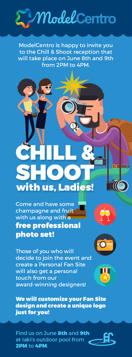 PaulMoskAC's tweet photo. ModelCentro is happy to invite you to the Chill &amp; Shoot reception.
#AWSSummit #camgirl #model #modelcentro https://t.co/jLLxndCqey