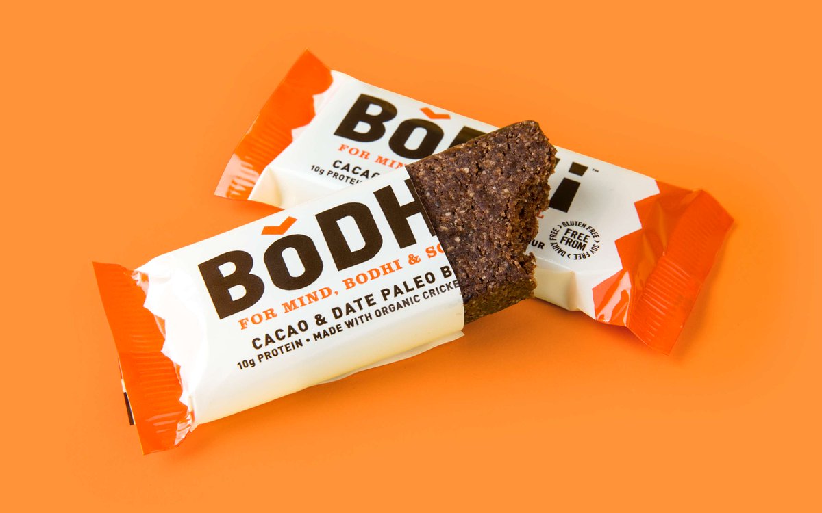 bodhiprotein's tweet photo. Pick up a box of Bodhi bars for just £24! Head to https://t.co/lzJ7GMe4qw #paleo #protein #edibleinsects #eatclean https://t.co/KA11kzPprB