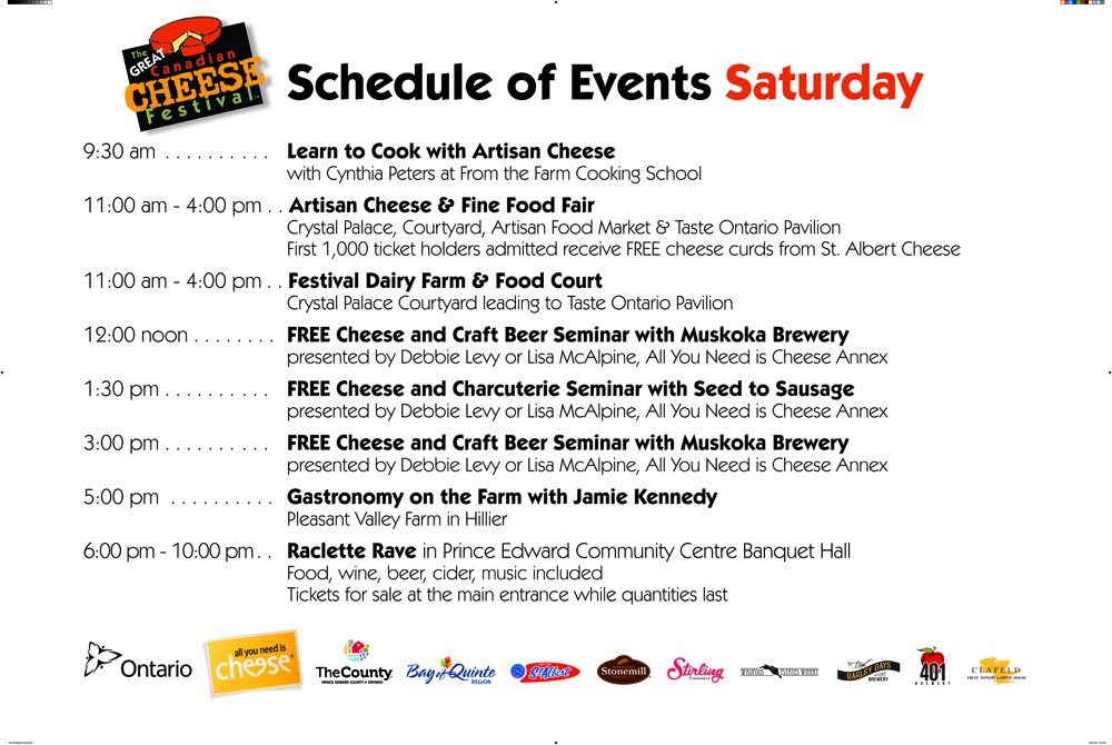 CheeseLoverG's tweet image. Here's Saturday at #TGCCF in addition to 500 cheeses, foods and beverages to sample and purchase. cheesefestival.ca