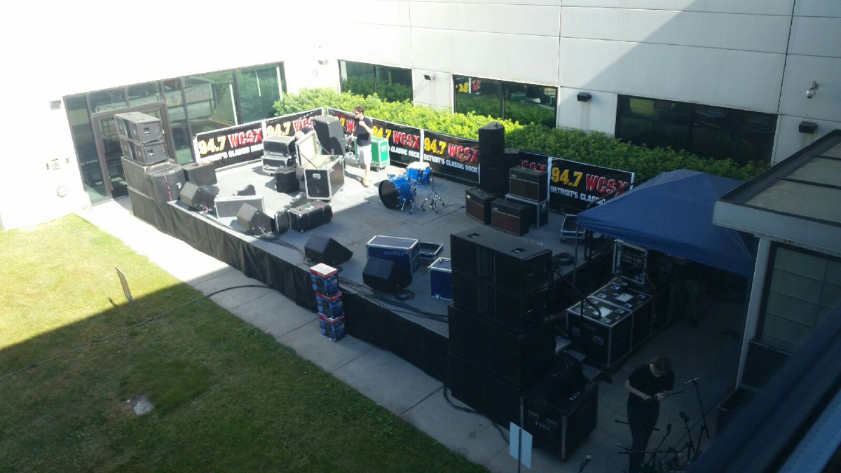 wcsx's tweet photo. Staging is all set up here at the station for the "Up Close &amp; Personal" #Romantics performance! #liveshows #wcsx https://t.co/ClZMreeqqB
