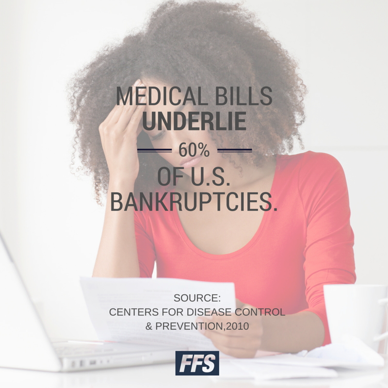 Unexpected bills causing financial trauma. FFS rep can help.  #MedicalBills #Bankruptcy #CDC #FirstFinancialSecurity