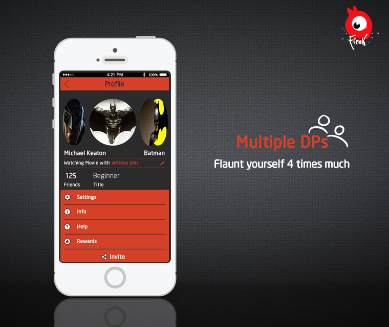 freakapp's tweet photo. Keep your profile interesting with 4 unique DPs only on the #FreakApp https://t.co/PCkxmhi4es