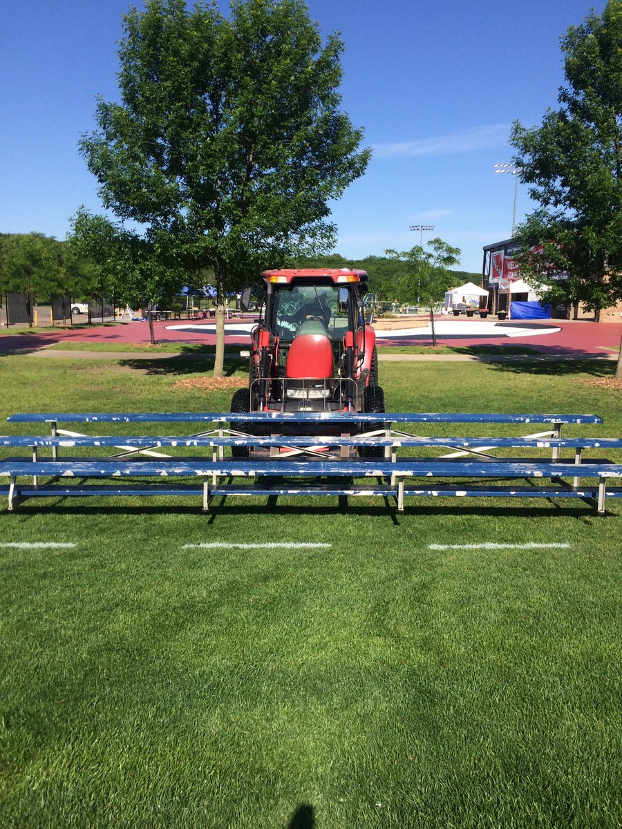 CownieTurf's tweet photo. Some teams with pretty loyal fans playing on field 6 today.  We thought extra bleachers would be a good idea. https://t.co/p7W6BFcT31
